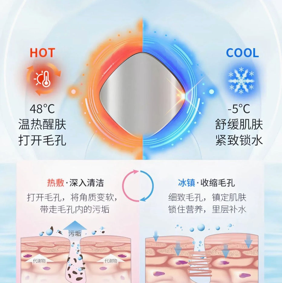 Degree Ice Hammer Face Massager Ice Massage Beauty Instrument 6 Colors Pon Light for Skin Rejuvenation