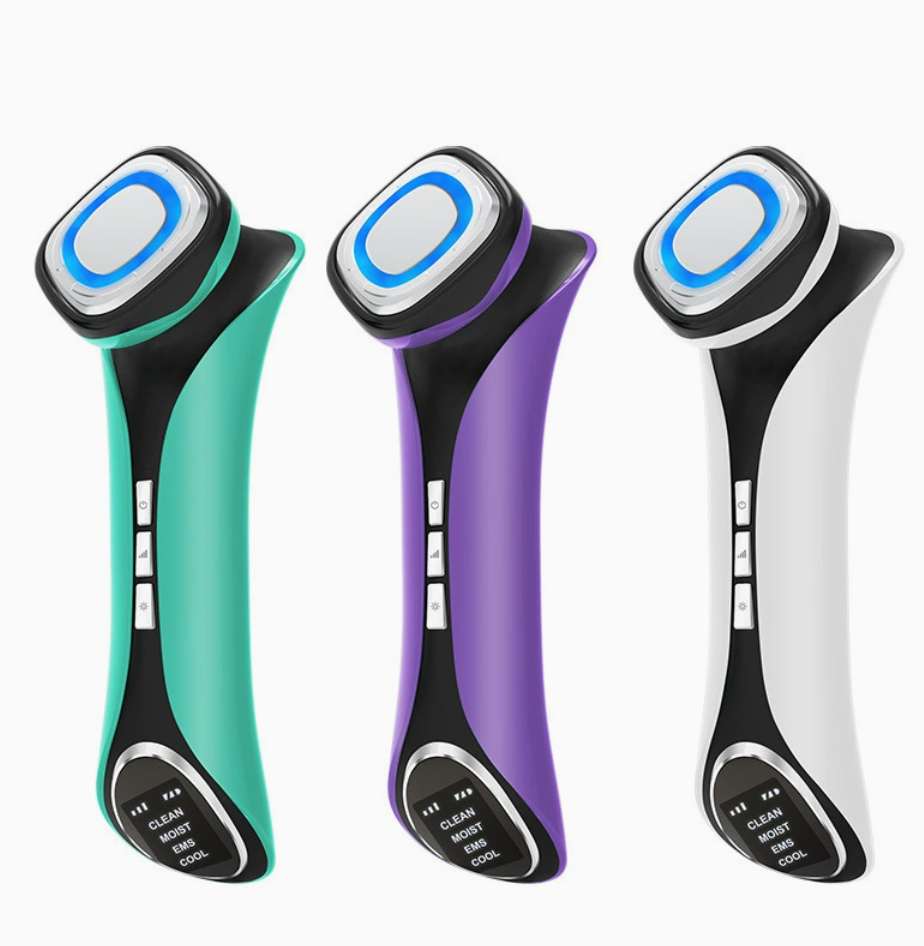 Hot & Cold Face Device Light Therapy Vibration Massage EMS Micro-current Beauty Instrument Lifting Tightening Ions Import Instrument