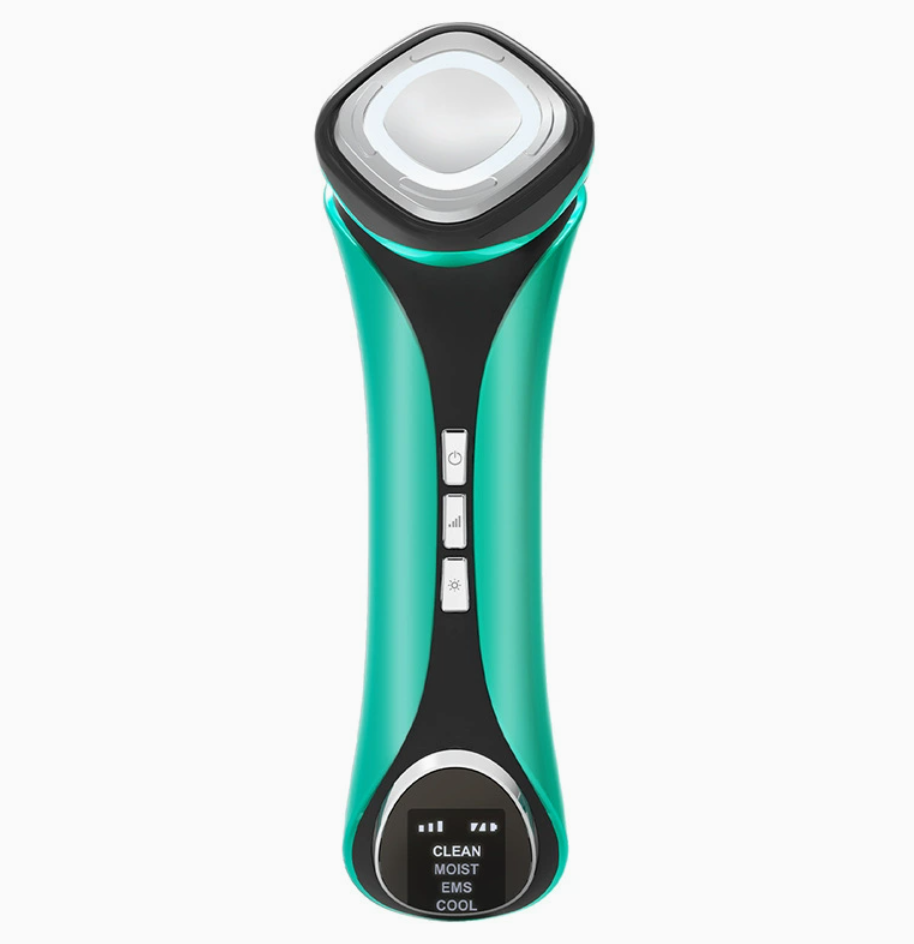 Hot & Cold Face Device Light Therapy Vibration Massage EMS Micro-current Beauty Instrument Lifting Tightening Ions Import Instrument