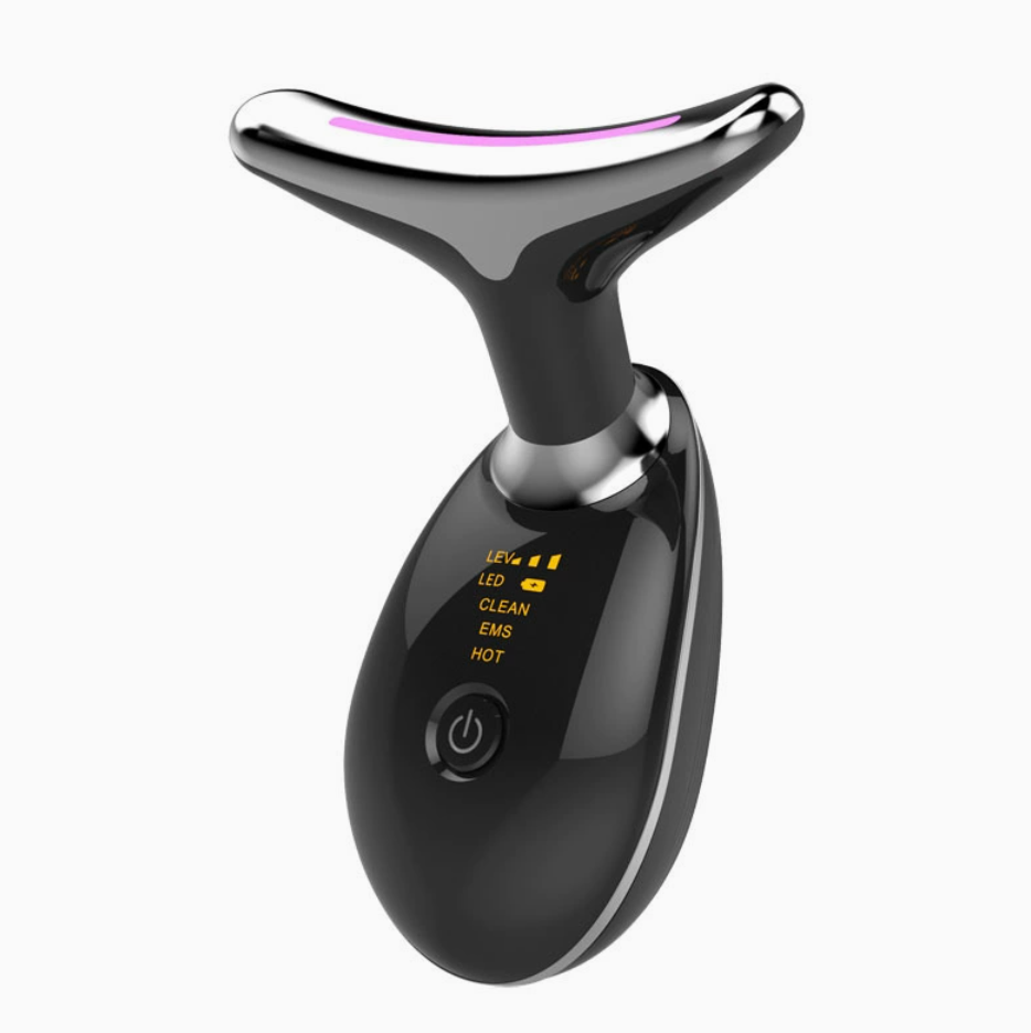 Double Chin Reducer - Firming Wrinkle Removal Device for Neck Face, Face Sculpting Device, Face Lift, Facial and Neck Massage Kit for Tightening, Firm, Improve and Smooth (White)