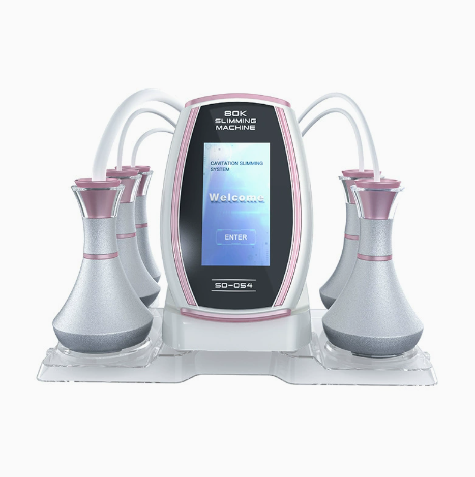 80K Cavitation Device 5 in 1 RF Device with 5 Probes and ABS + PC, 5 probes for body and face care, 80 kHz, EU plug and 4.3 inch touch screen for flexible beauty applications