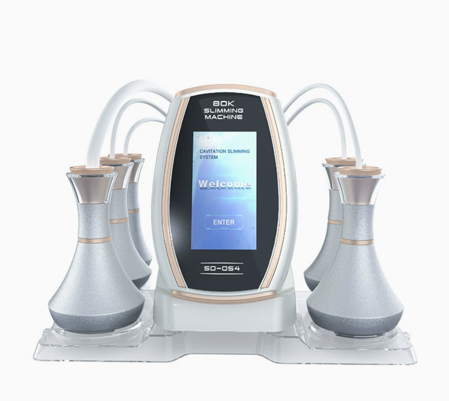 80K Cavitation Device 5 in 1 RF Device with 5 Probes and ABS + PC, 5 probes for body and face care, 80 kHz, EU plug and 4.3 inch touch screen for flexible beauty applications