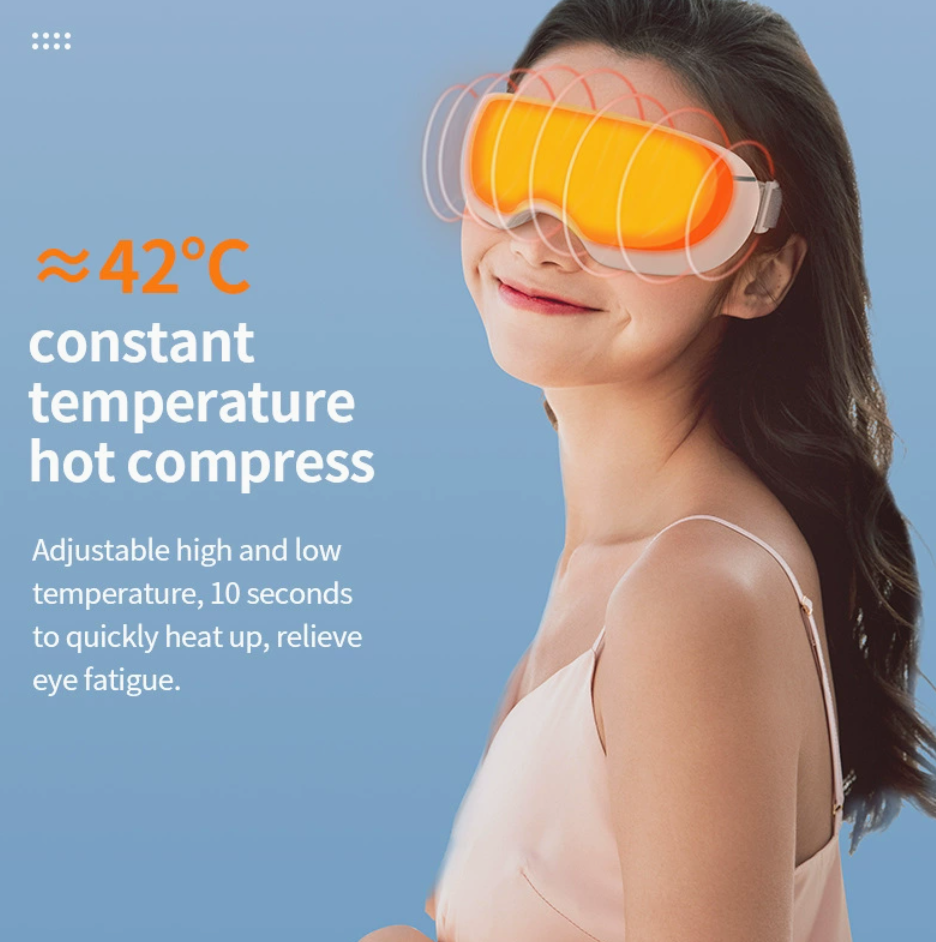 Eye Steamer for Dry Eye,Portable Warm Compress for Eyelid with 2 Levels Adjustable Steam，with Heated and Warm，Relieves Dry Eyes, Stye, and Puffiness, Dark Circles